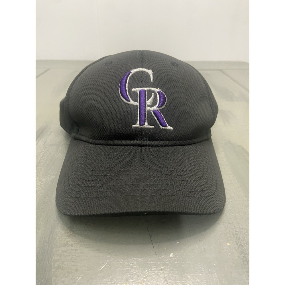Colorado Rockies Youth Baseball Cap Hat Adjustable Black Strapback Logo MLB